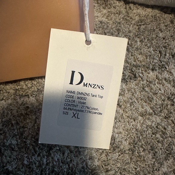 Dmnzns women’s tank top violet NWT - Picture 4 of 5